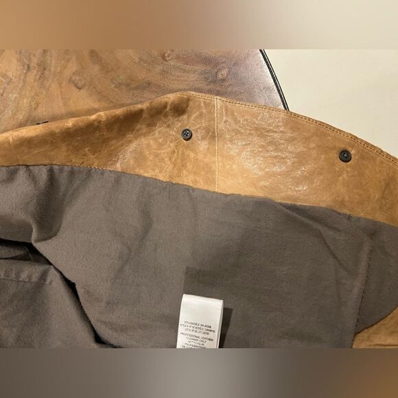 Helmut Lang tan distressed vintage leather blazer size small - Picture 13 of 13